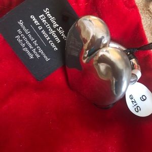 Sterling silver heart ring- size 6